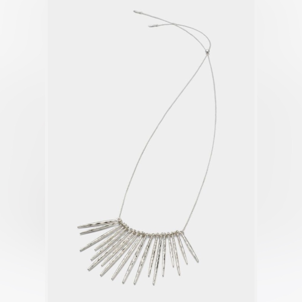 Stella & Dot Silver Kari Fringe Necklace